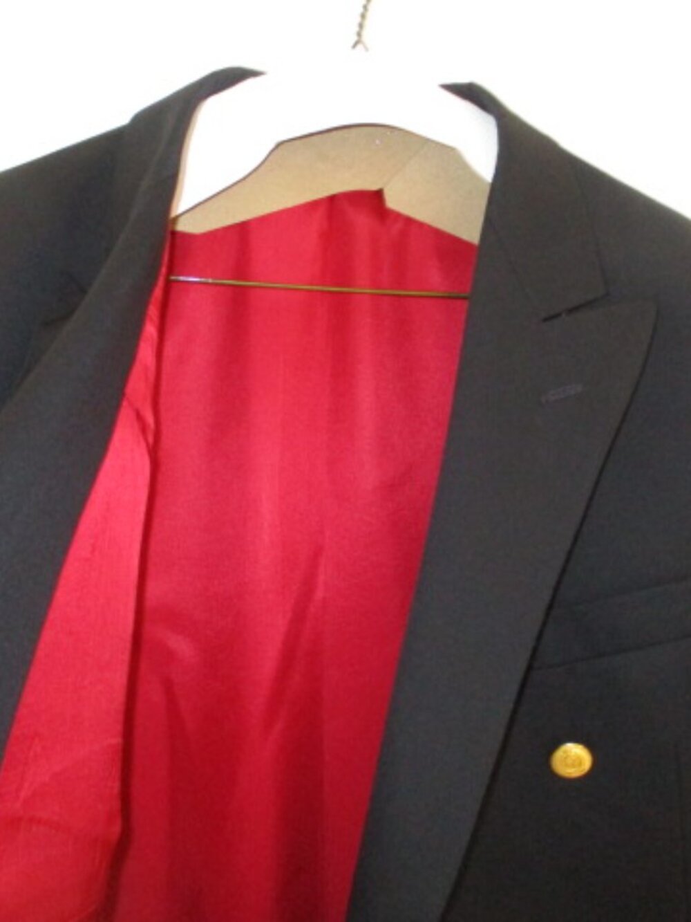Men's Double Breasted Navy Blue Blazer 44R - Picture 3 of 9